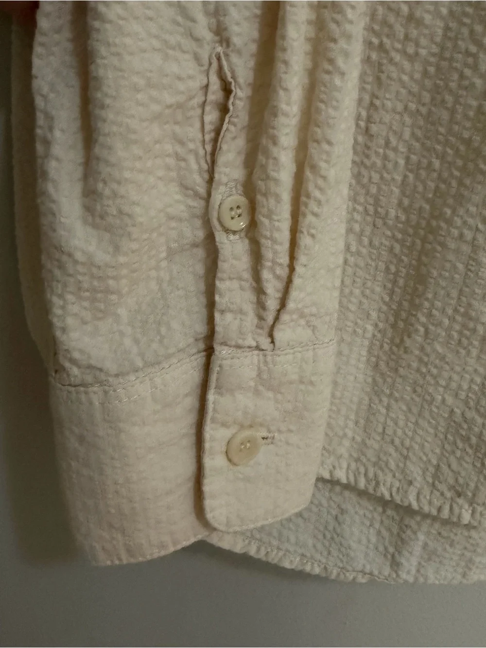 Monadic Aetna Bone Seersucker Japanese Cotton Utility Shirt Made in LA Size S - Picture 5 of 9